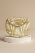 Peael Beaded Envelope Clutch