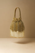 Gold fringe potli