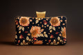 Floral Embroidered Box Clutch