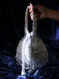 Silver Pearl Potli bag