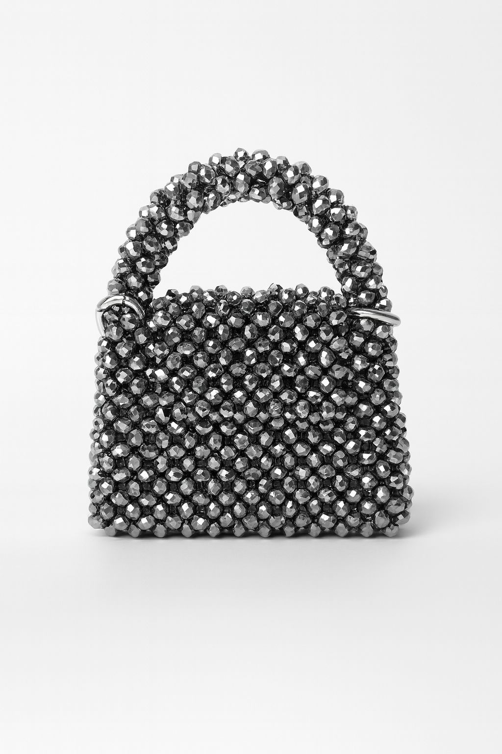 luxury crystal-beaded mini handbag