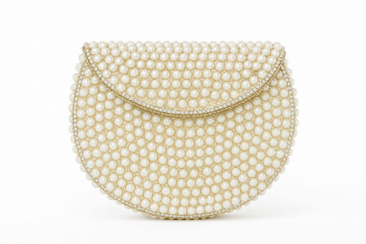 Peael Beaded Envelope Clutch