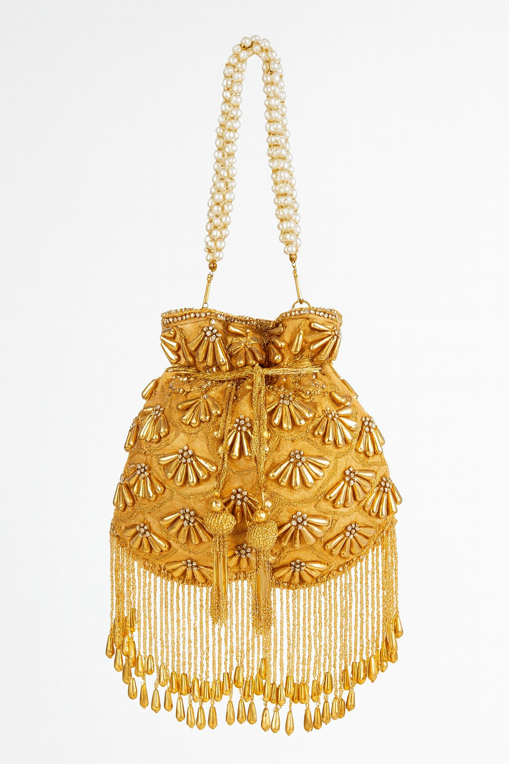 ultra-luxury pearl-embellished potli bag