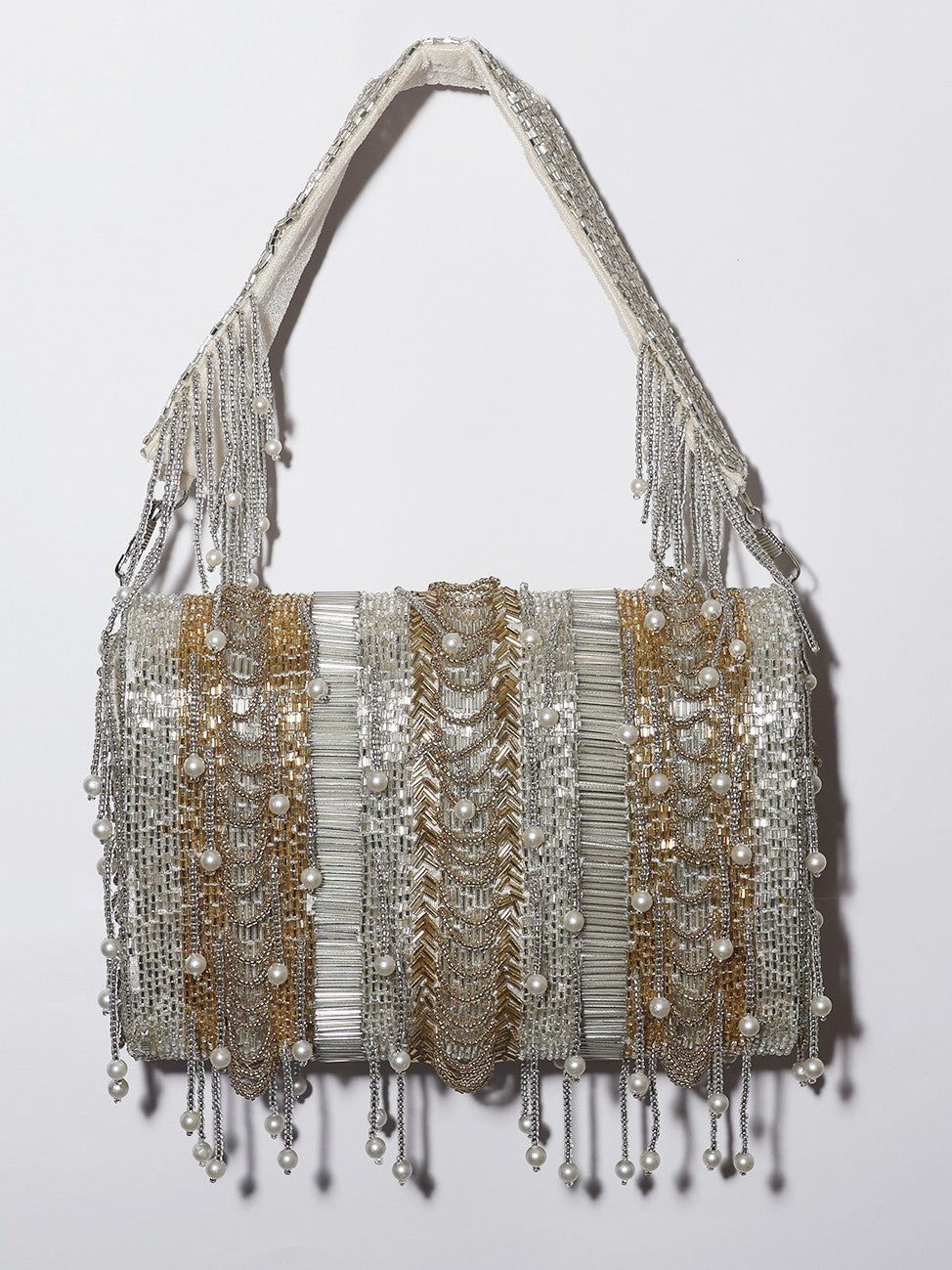 Minara silver gold clutch