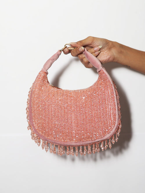 Crystal moon Fringe Bag