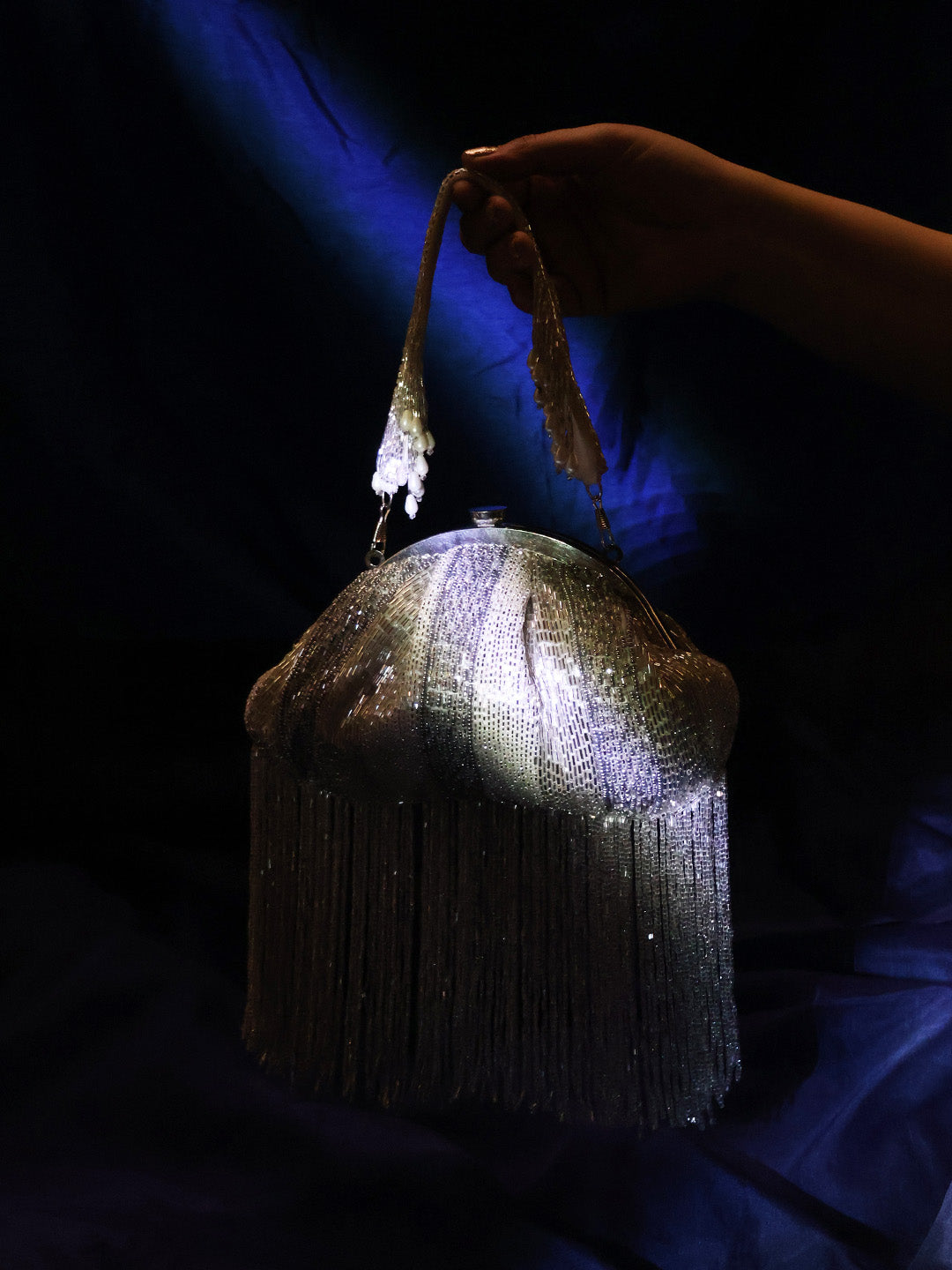 luxury hand-embroidered  clutch