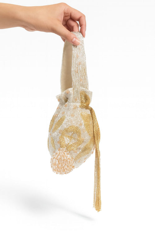 BEADED TASSEL POTLI