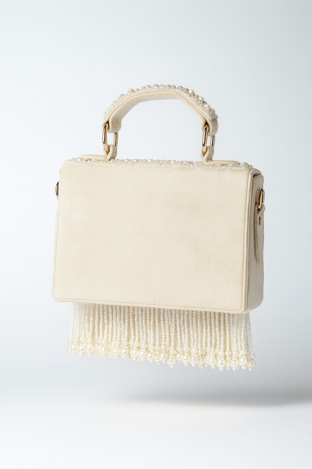 Pearl White clutch