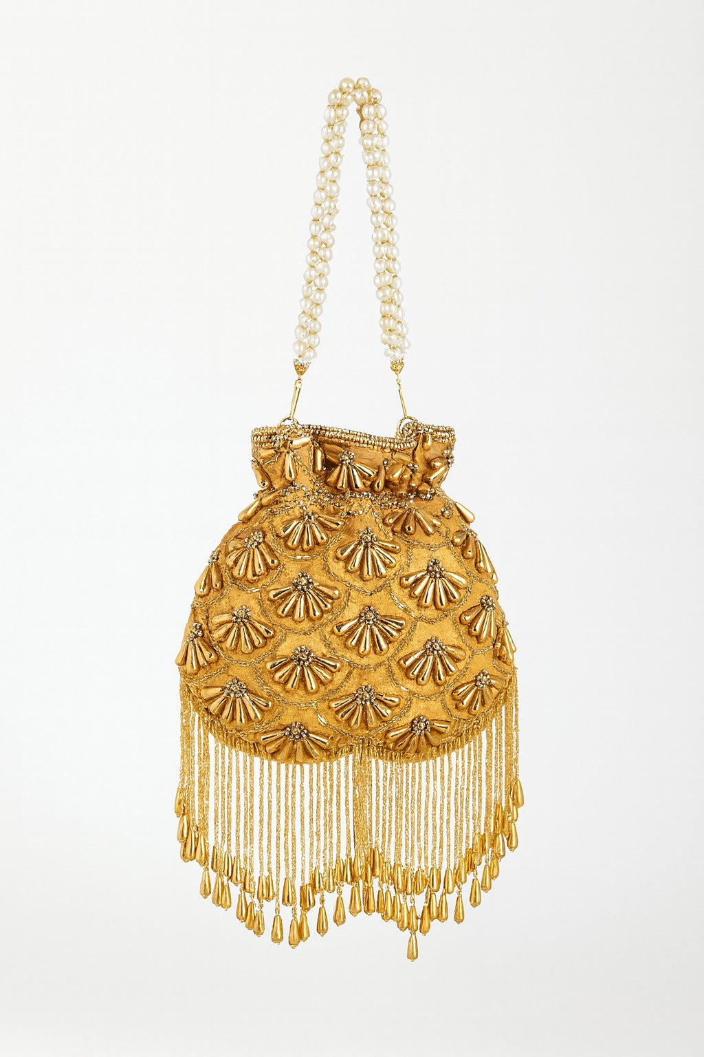 ultra-luxury pearl-embellished potli bag