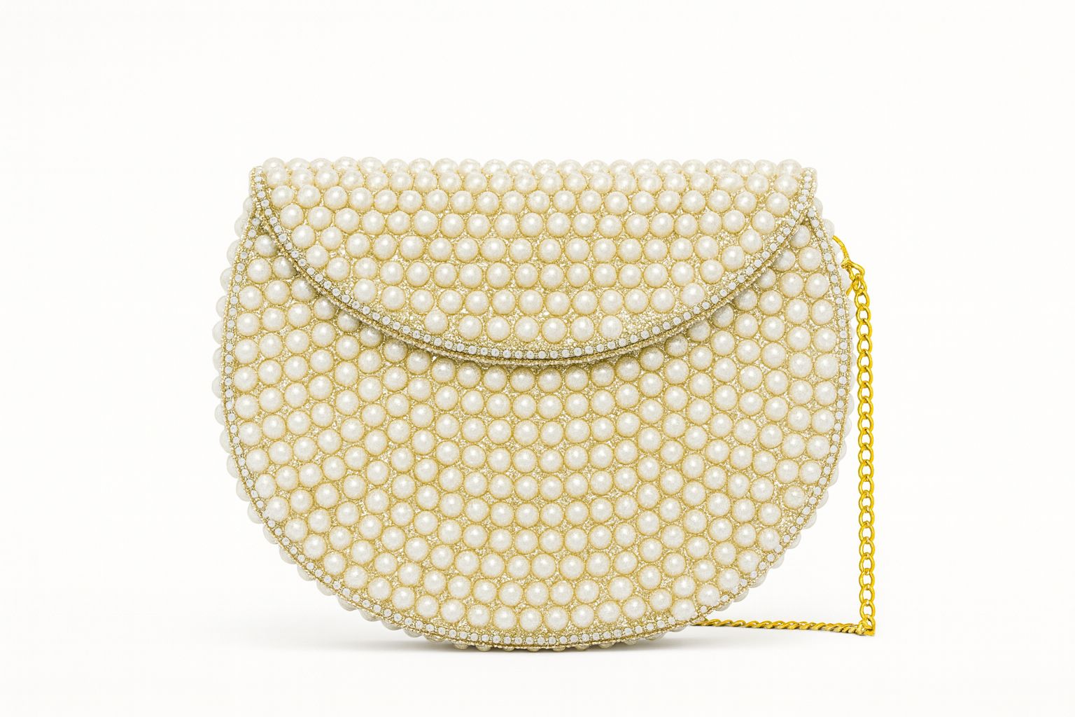 Peael Beaded Envelope Clutch