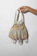 Embellished Crystal Fringe Potli Bag