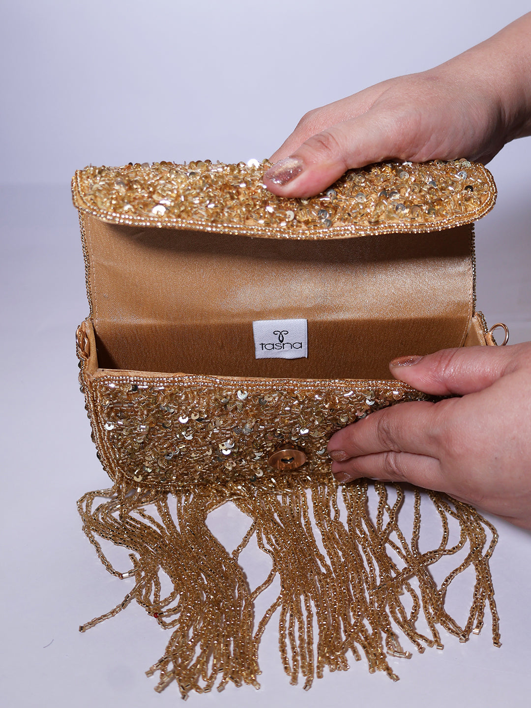 Golden Cascade Clutch