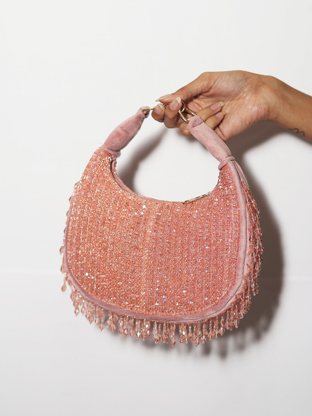 Crystal moon Fringe Bag