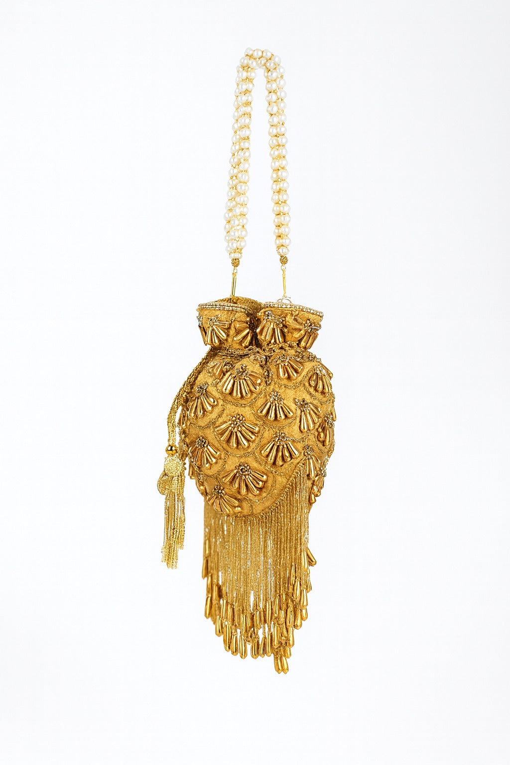 ultra-luxury pearl-embellished potli bag