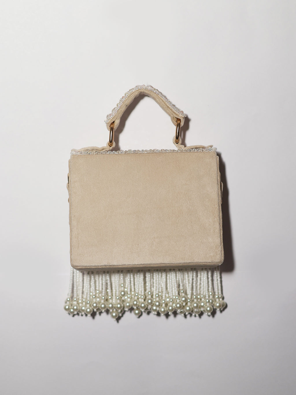 White crystal pearl Bags