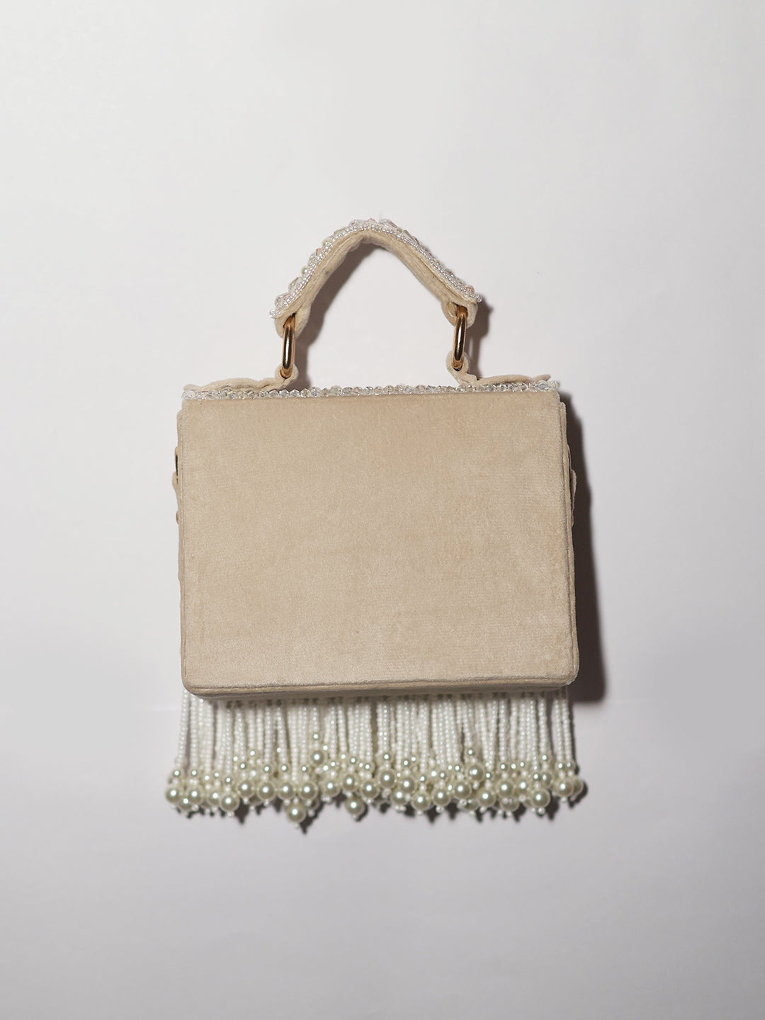 White crystal pearl Bags