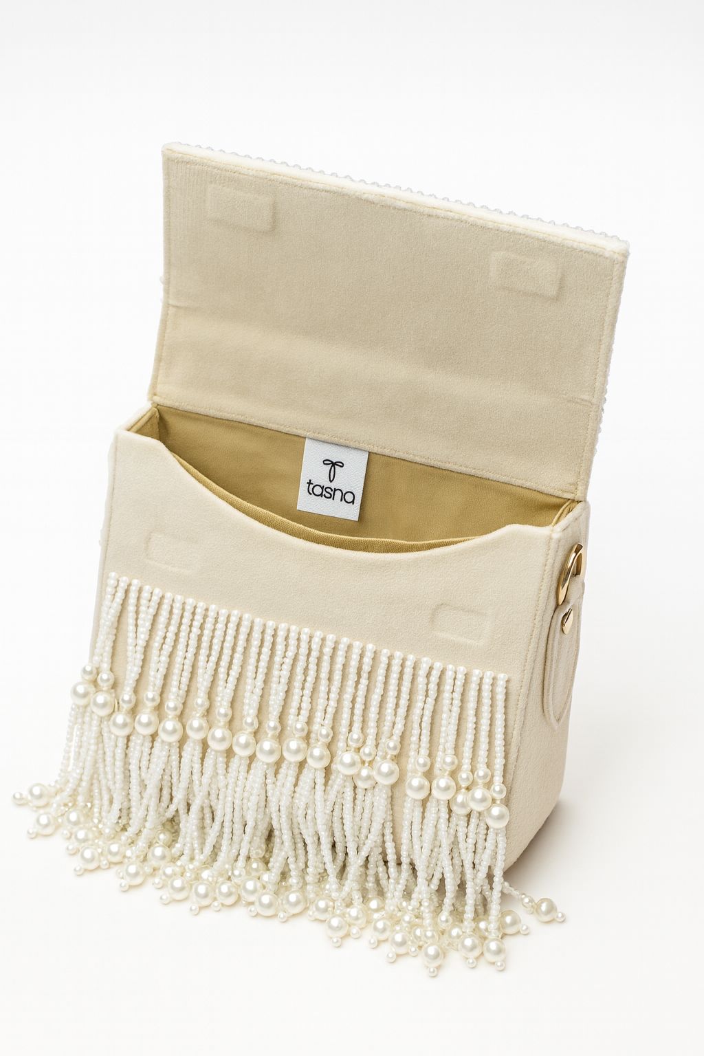 Pearl White clutch