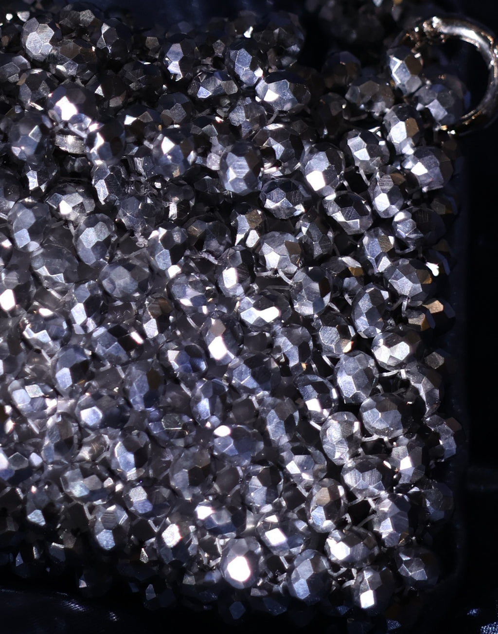 luxury crystal-beaded mini handbag