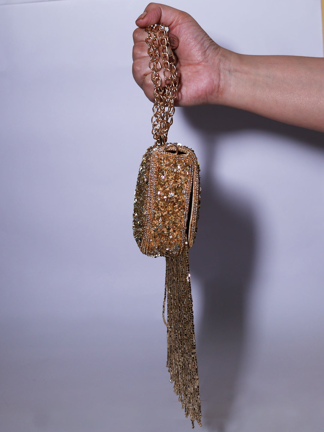 Golden Cascade Clutch