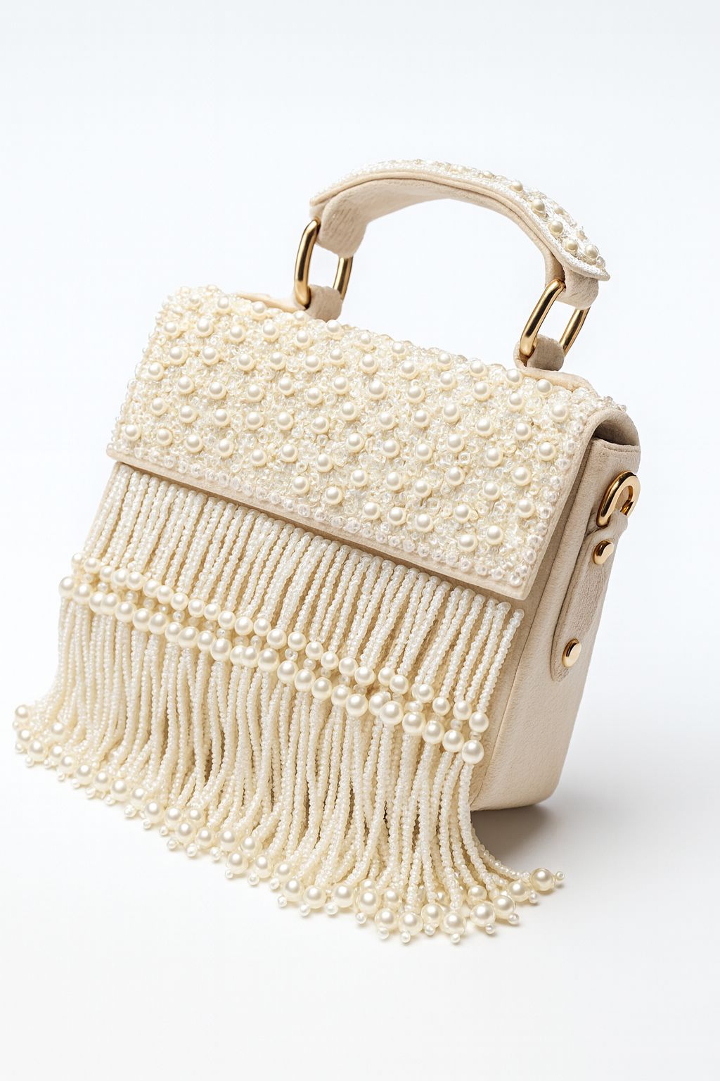Pearl White clutch