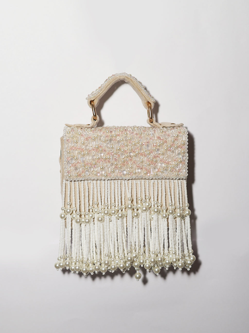 White crystal pearl Bags