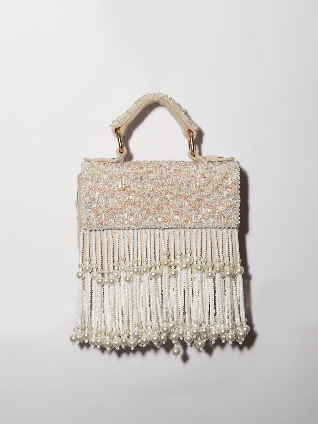 White crystal pearl Bags