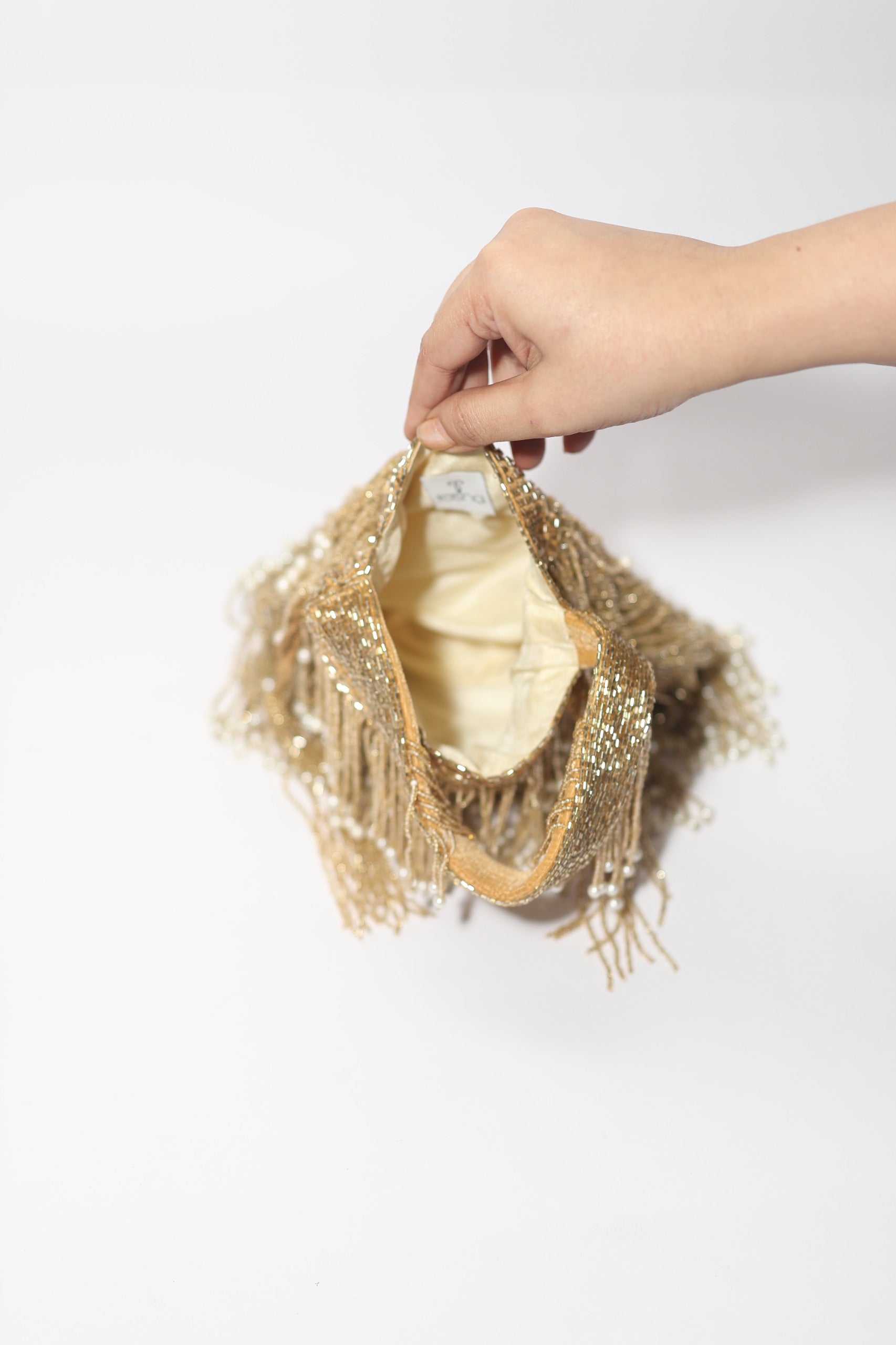 ultra-luxury pearl-embellished potli bag