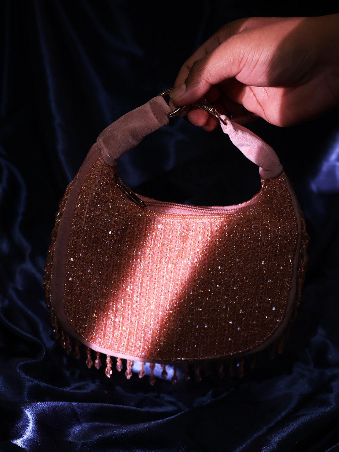 Crystal moon Fringe Bag