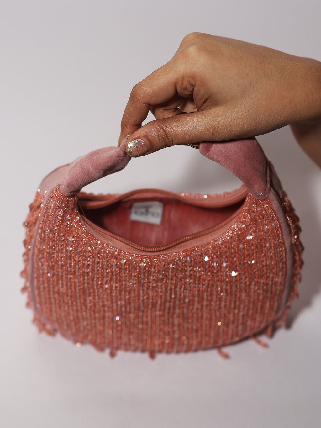 Crystal moon Fringe Bag