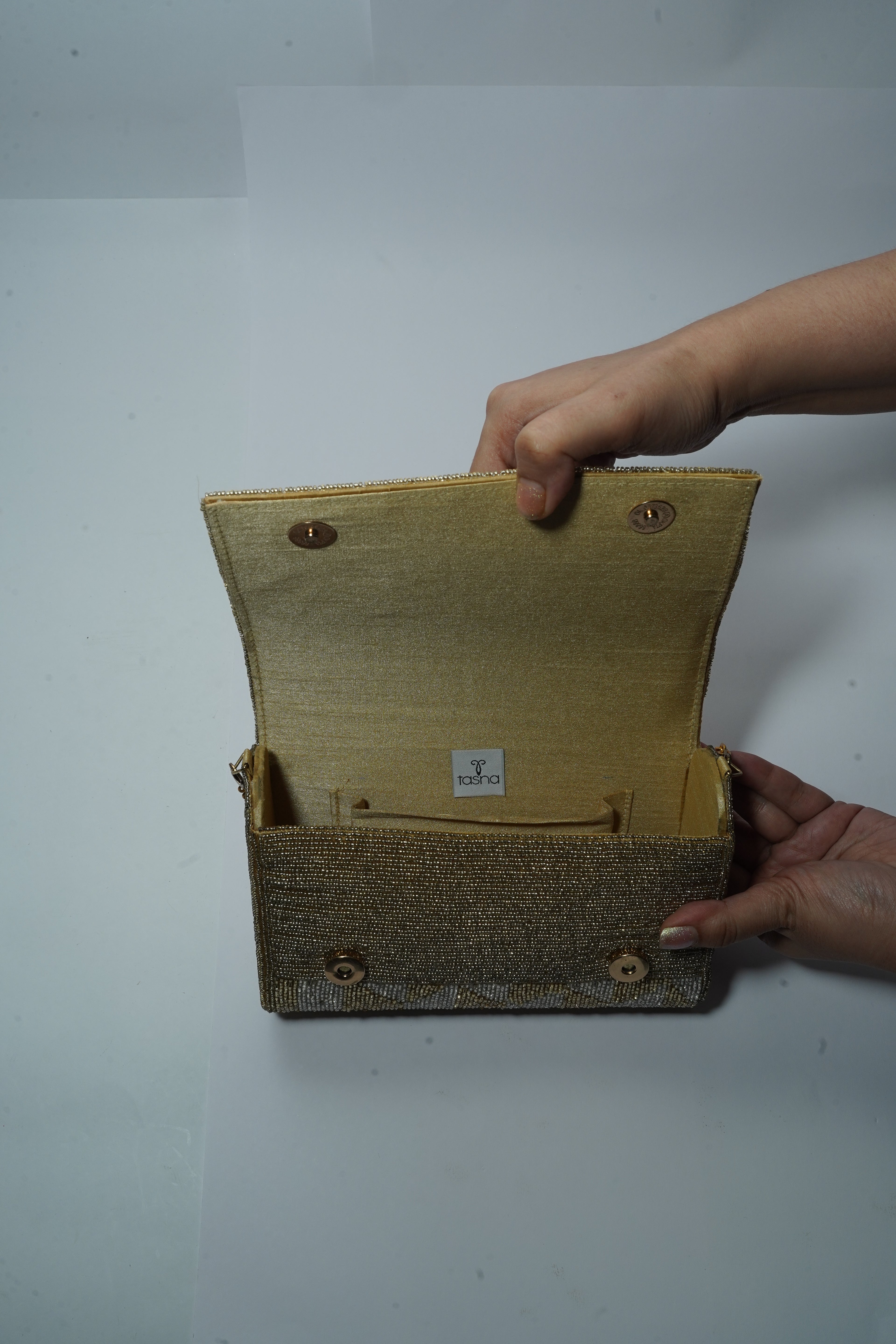 Aurora Gold Envelope Clutch