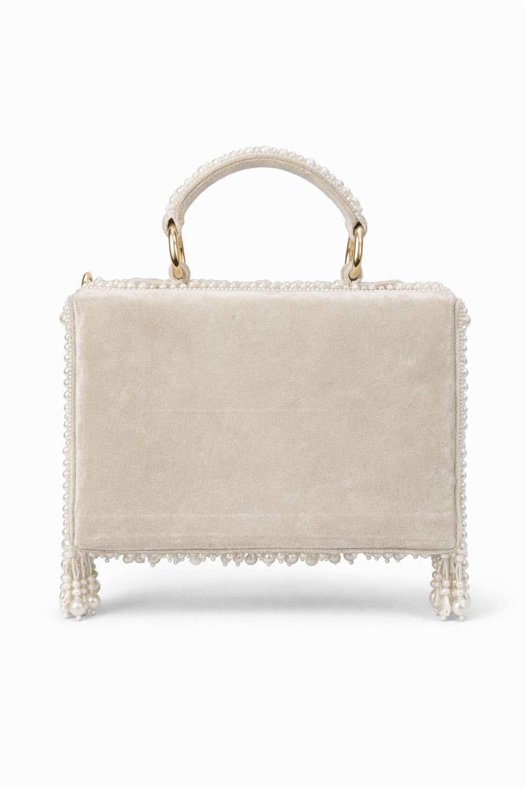 White pearl clutch