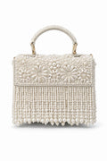 White pearl clutch