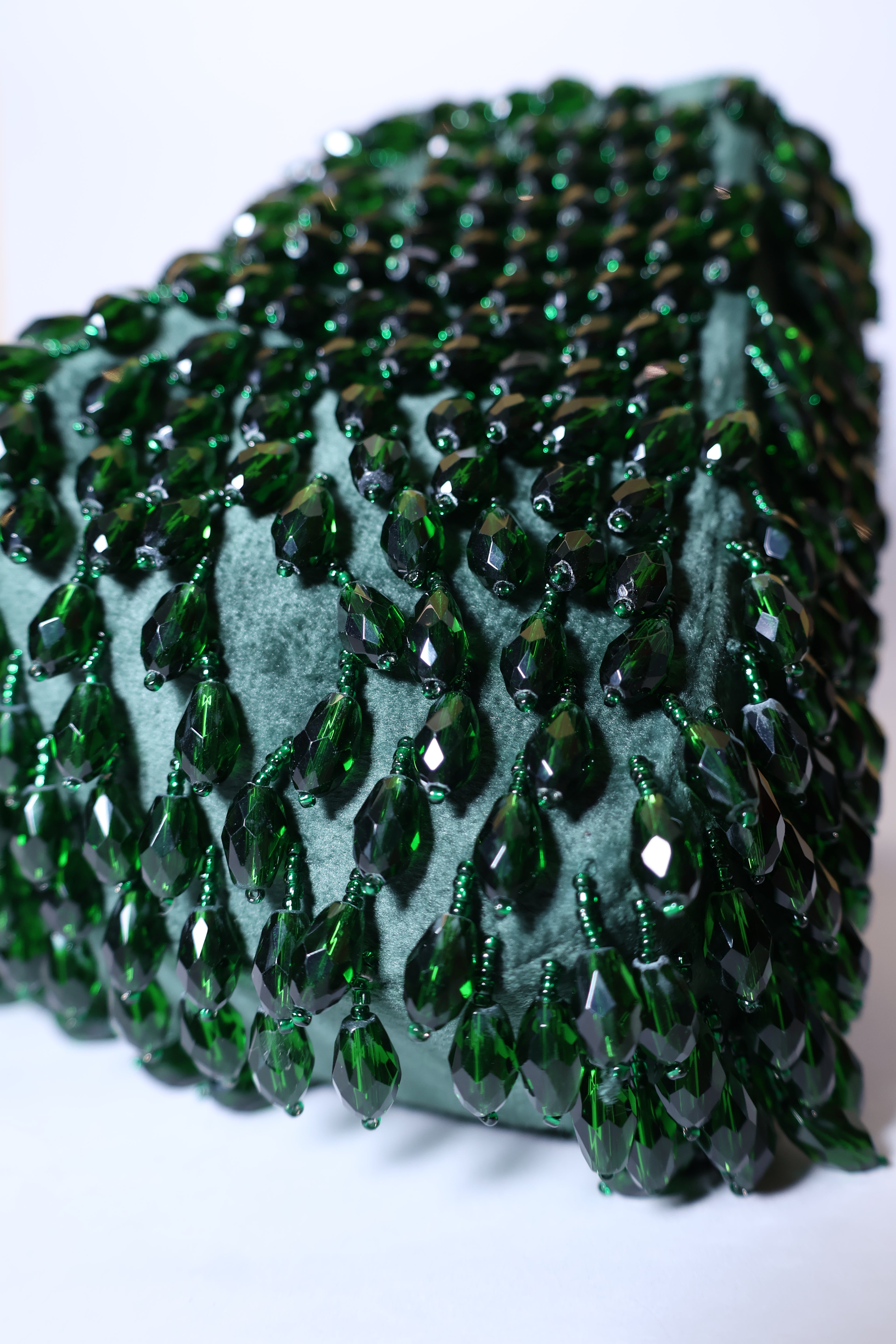 Green crystal potli bag